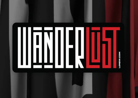 L2W - WANDERLUST WHITE /RED - BIKE STICKERS