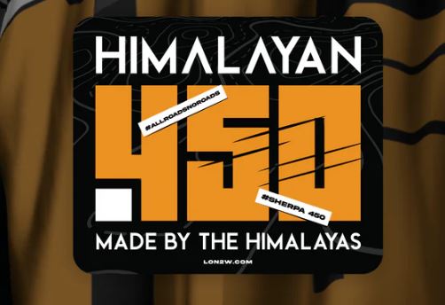 L2W - HIMALAYAN 450 ORANGE - BIKE STICKERS